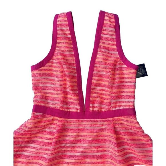 Nasty Gal Women's Coral Plunging Strappy Mini Dress Size L - Picture 4 of 16